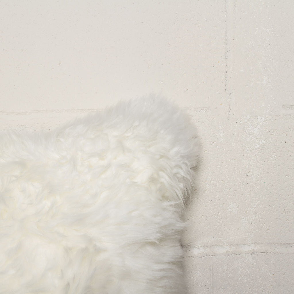 18" Natural Sheepskin Throw Pillow