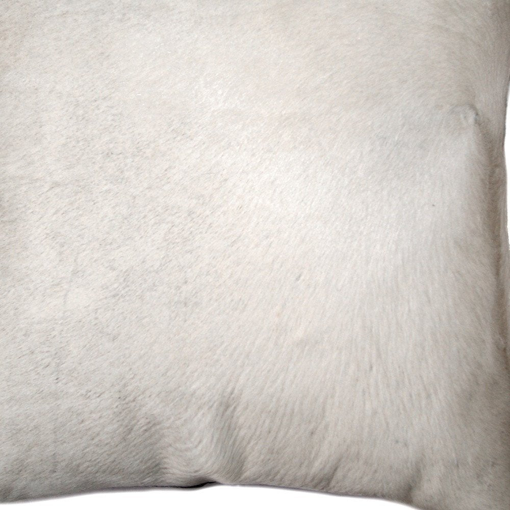 18" X 18" X 5" Off White Cowhide  Pillow