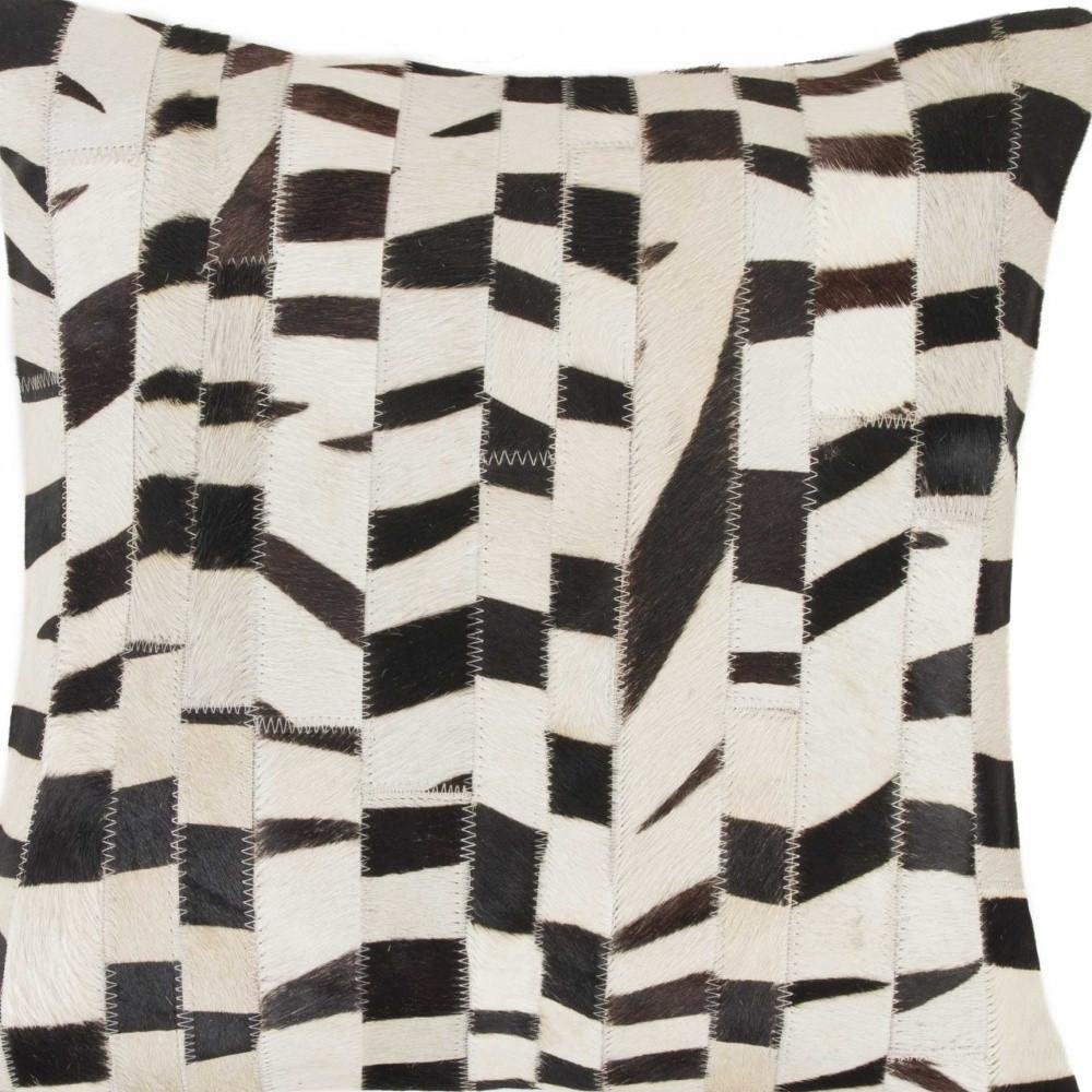 18" X 18" Zebra Cowhide Pillow