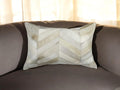 12" X 20" Natural Chevron Cowhide Throw Pillow