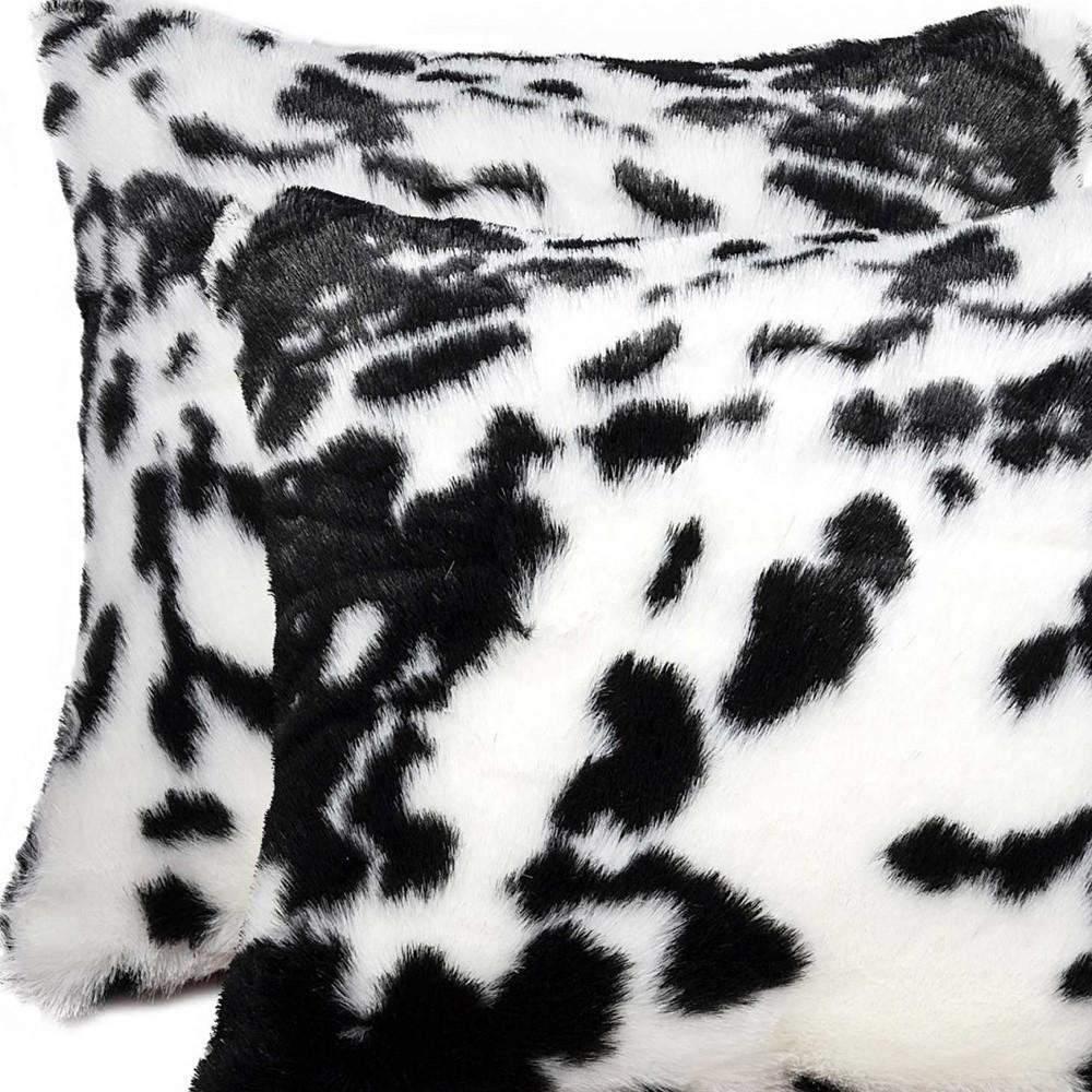 18" X 18" X 5" Sugarland Black And White Faux  Pillow 2 Pack