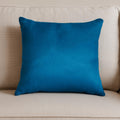 18" Blue Cowhide Throw Pillow