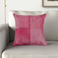18" Fuchsia Cowhide Throw Pillow