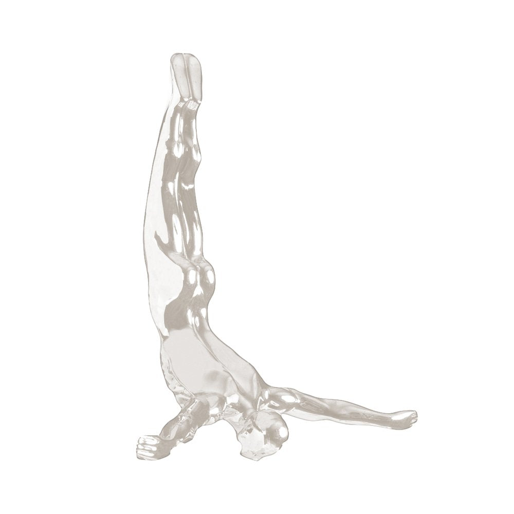 7" X 7" Black Resin Diving Man Hanging Dimensional Sculpture