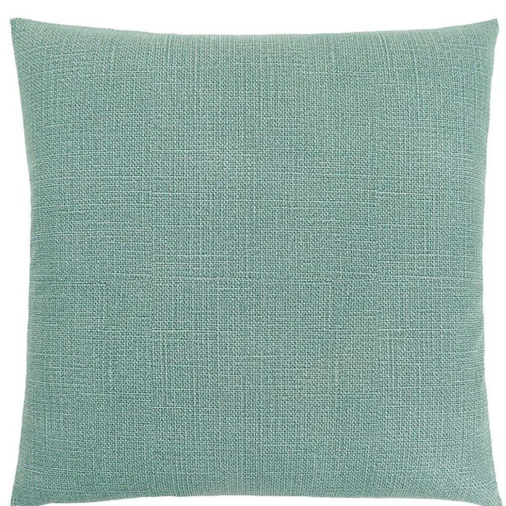 18" X 18" Light Green Polyester Interlocking Zippered Pillow
