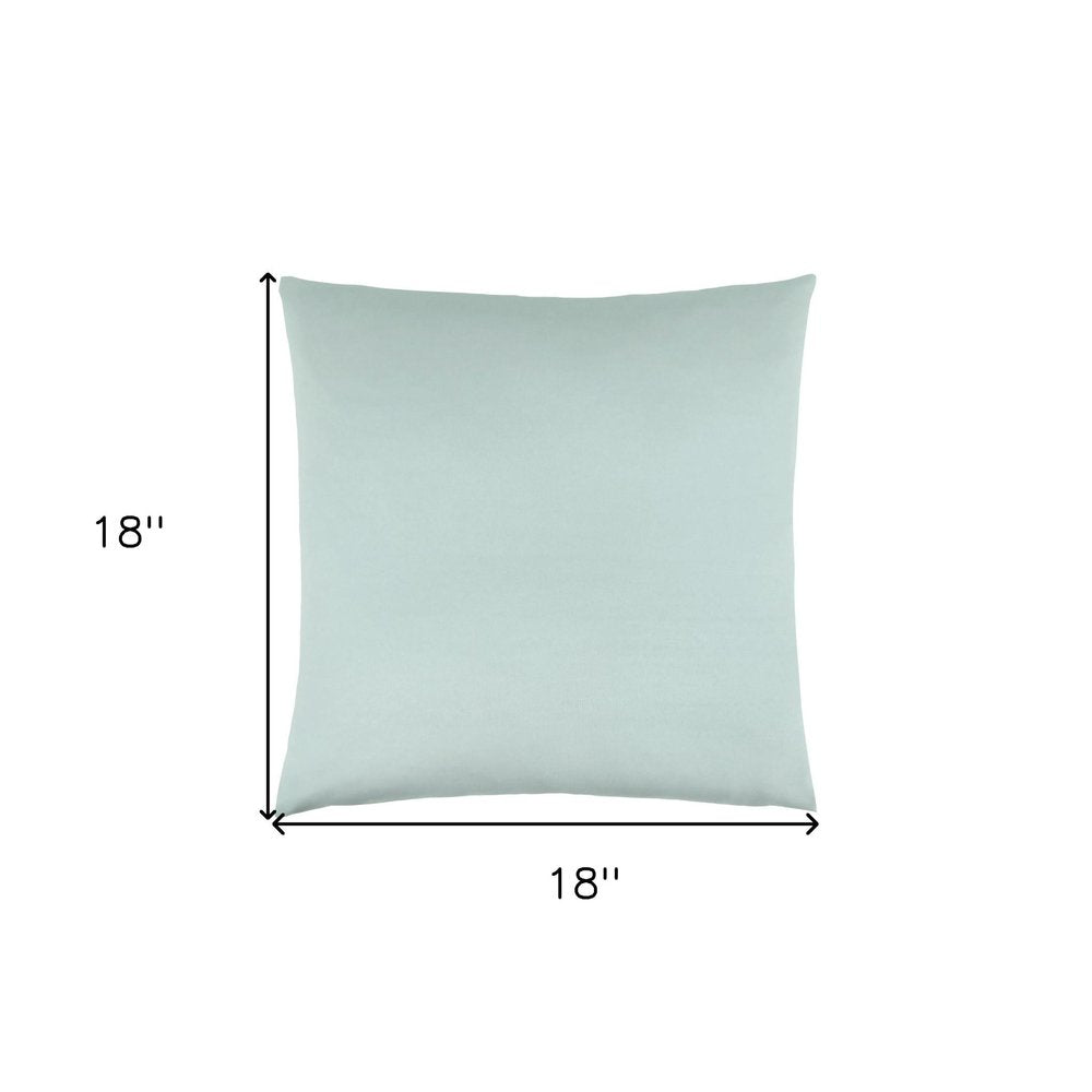 Set of Two 18" Mint Green Satin Throw Pillows