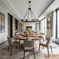 32" X 37" X 32" 8 Bulbs Rope  Pendant Lamp