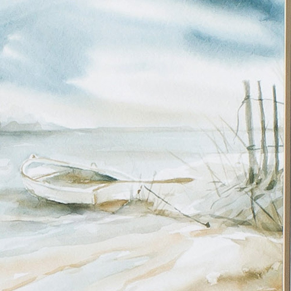 19" X 19" White Frame Subtle Mist (Set Of 2)