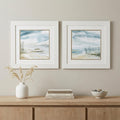 19" X 19" White Frame Subtle Mist (Set Of 2)