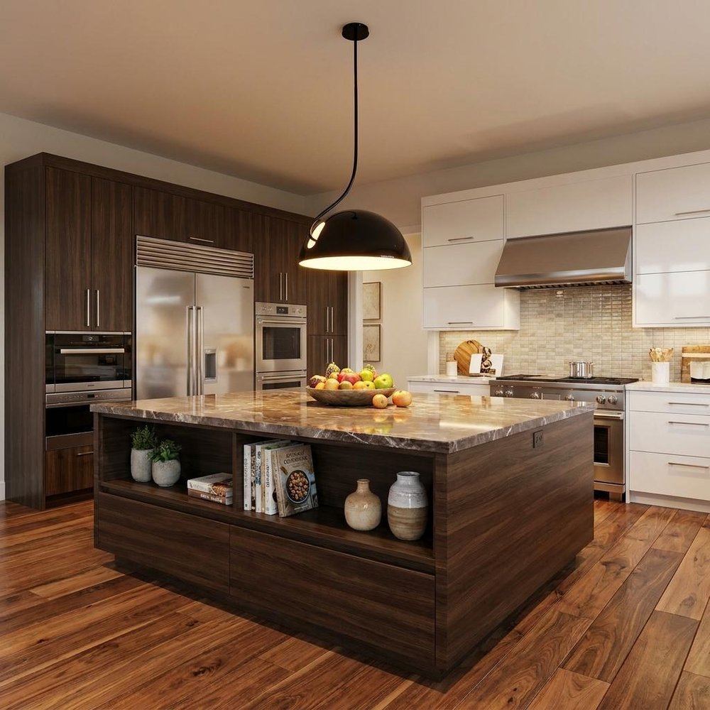 Black Metal and Stainless Steel Ceiling Light With Black Shades