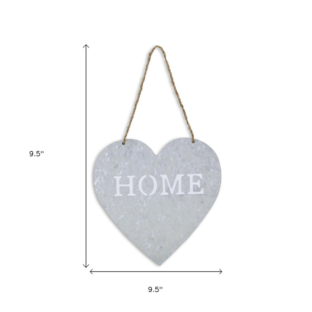 Home Gray Galvanized Cut Out Metal Wall Decor