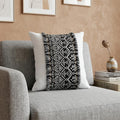 Black And White Patched Throw Pillow