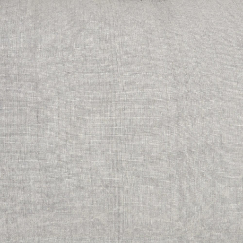 16" X 24" Gray Pillow With Ruffled Edges