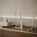 10" Clear Cylinder Crystal Glass Table Vase