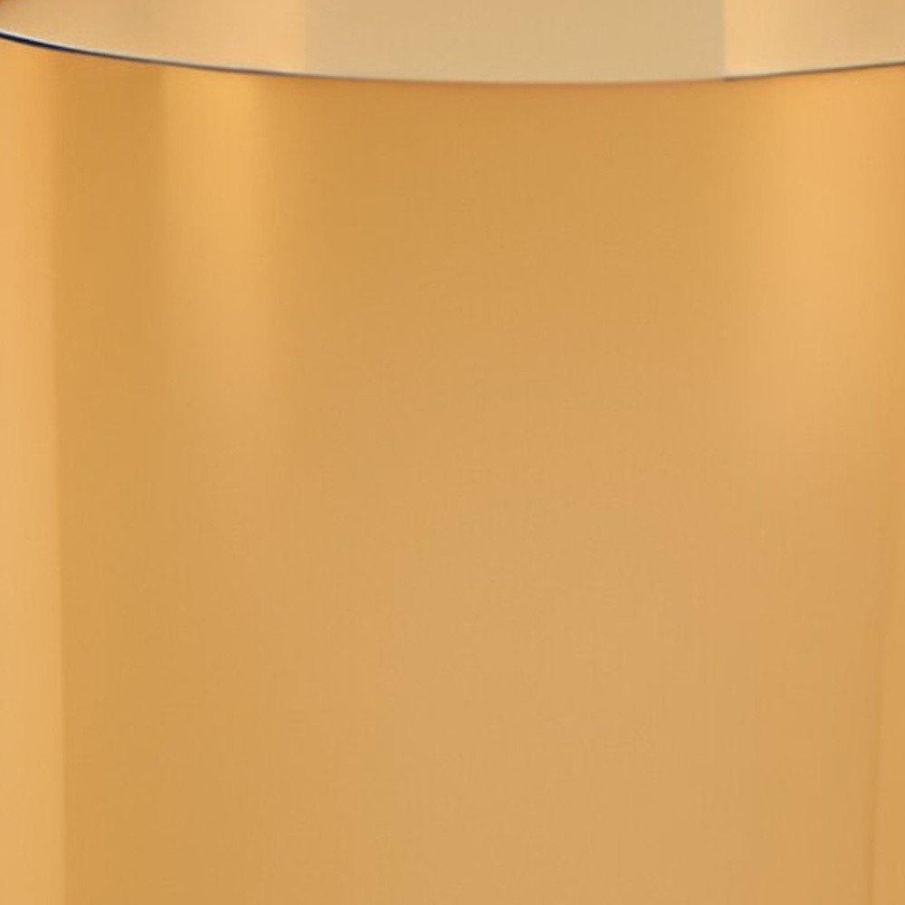 11" Amber And Clear Cylinder Lead Free Crystal Table Vase