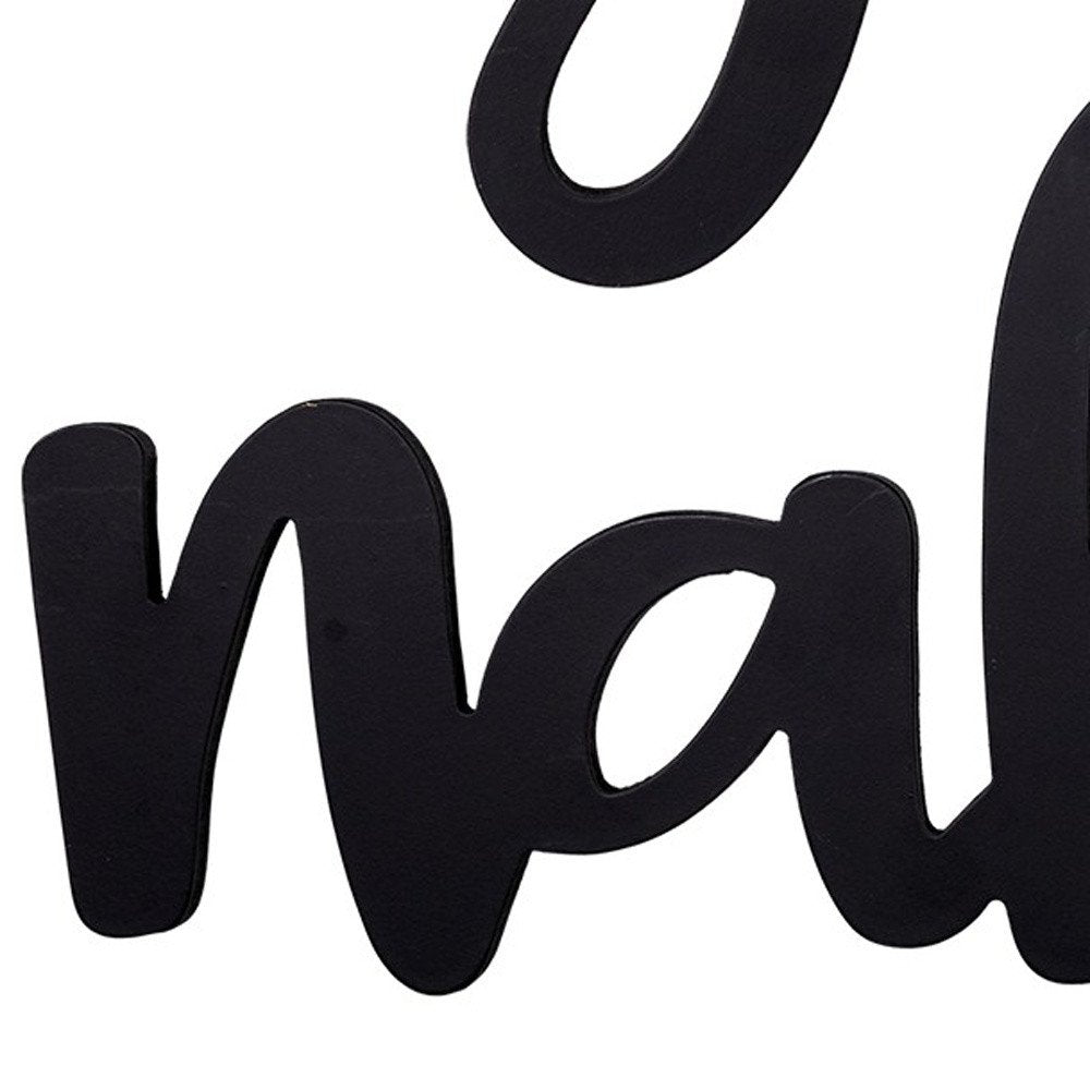Black Metal Get Naked Wall Sign