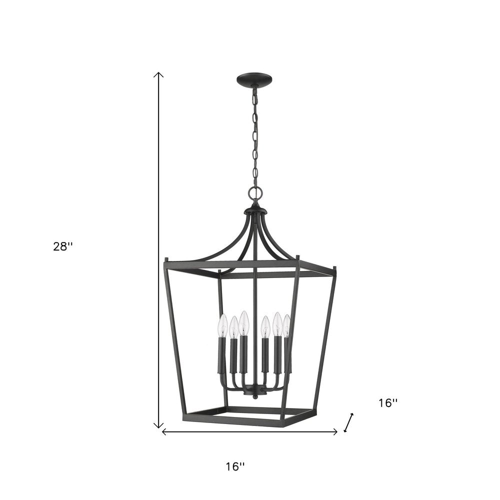 Brown Metal Six Light Dimmable Ceiling Light