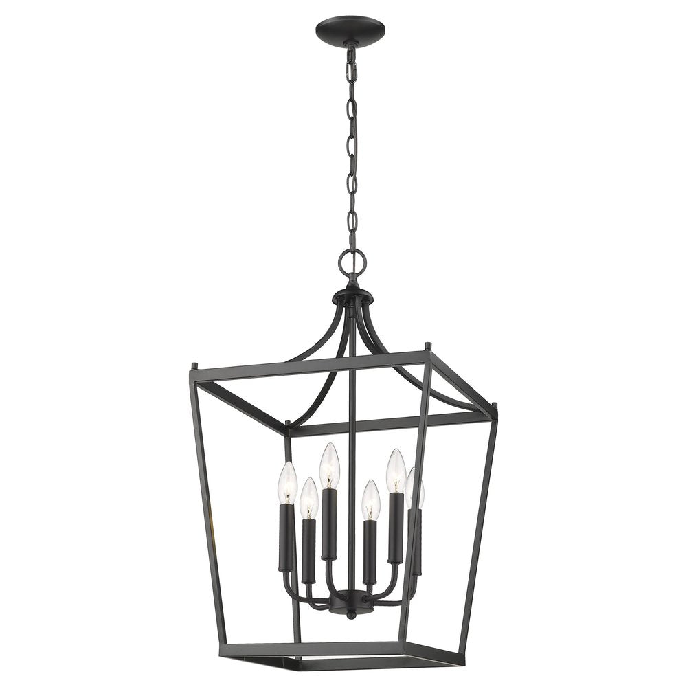 Brown Metal Six Light Dimmable Ceiling Light