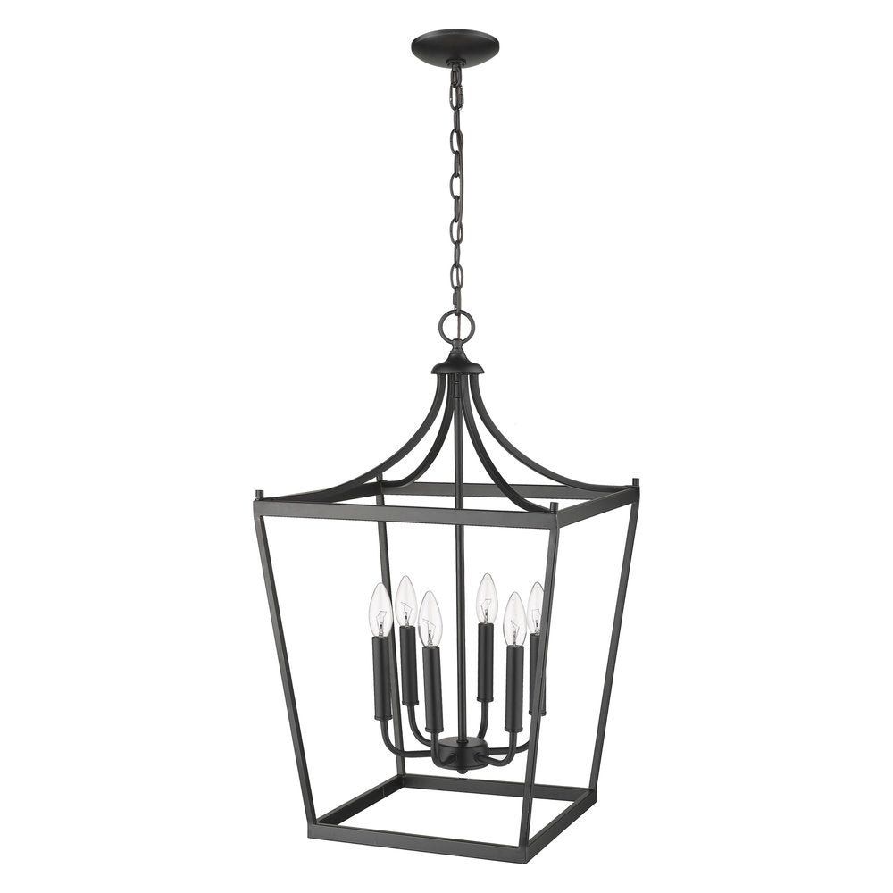 Brown Metal Six Light Dimmable Ceiling Light