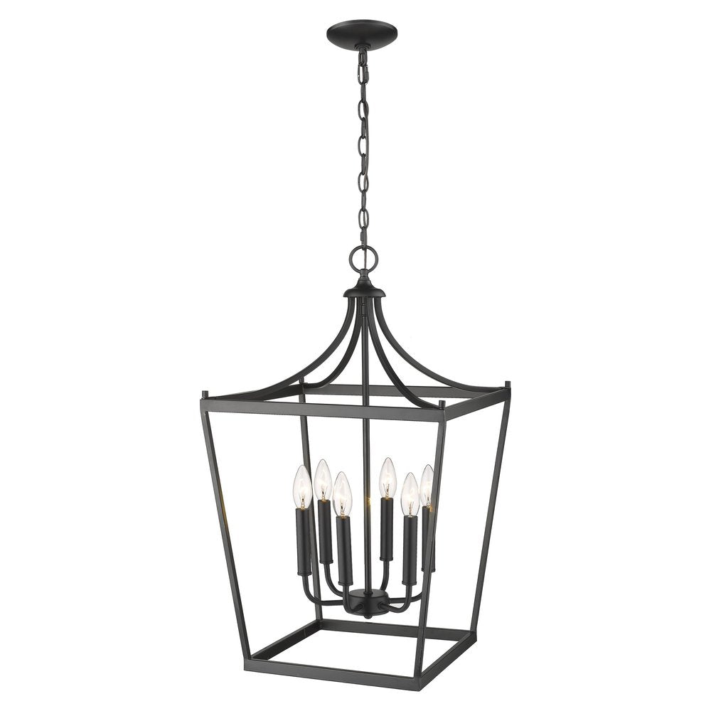 Brown Metal Six Light Dimmable Ceiling Light