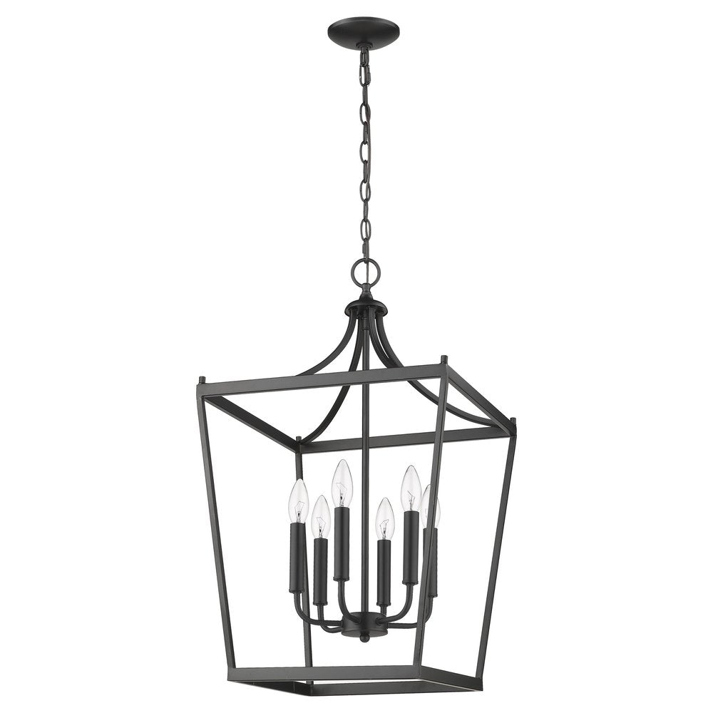 Brown Metal Six Light Dimmable Ceiling Light