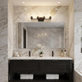 10" Black And Clear Metal and Glass Vanity Flush Mounted Sconce