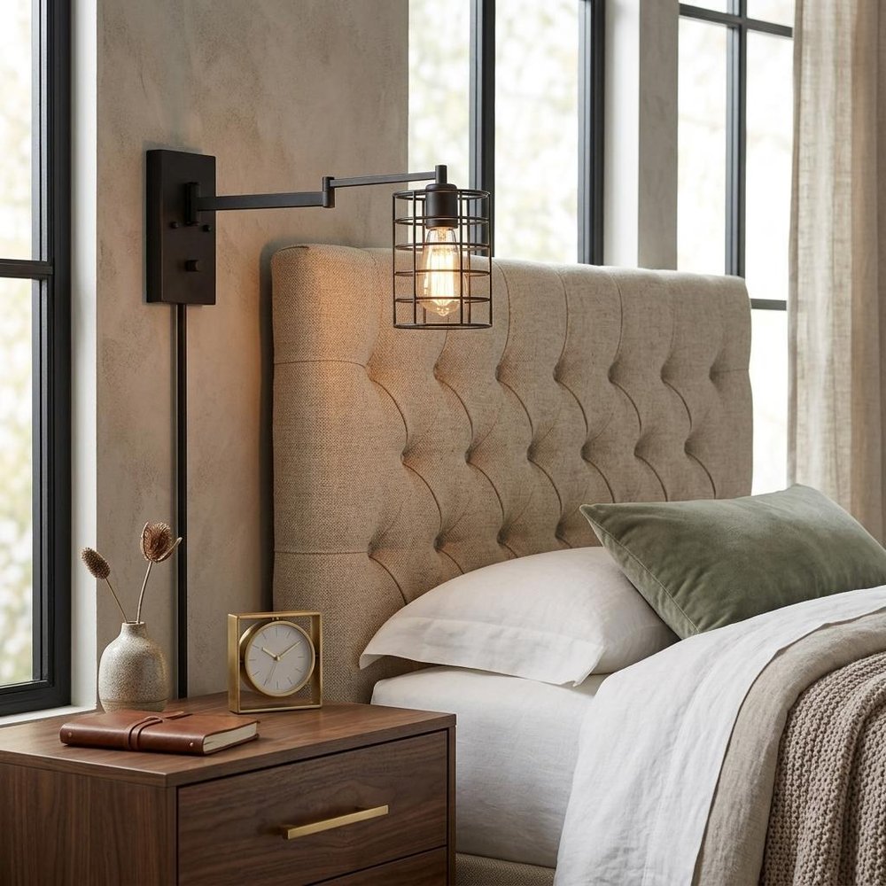 Industrial Gold Metal Wall Sconce