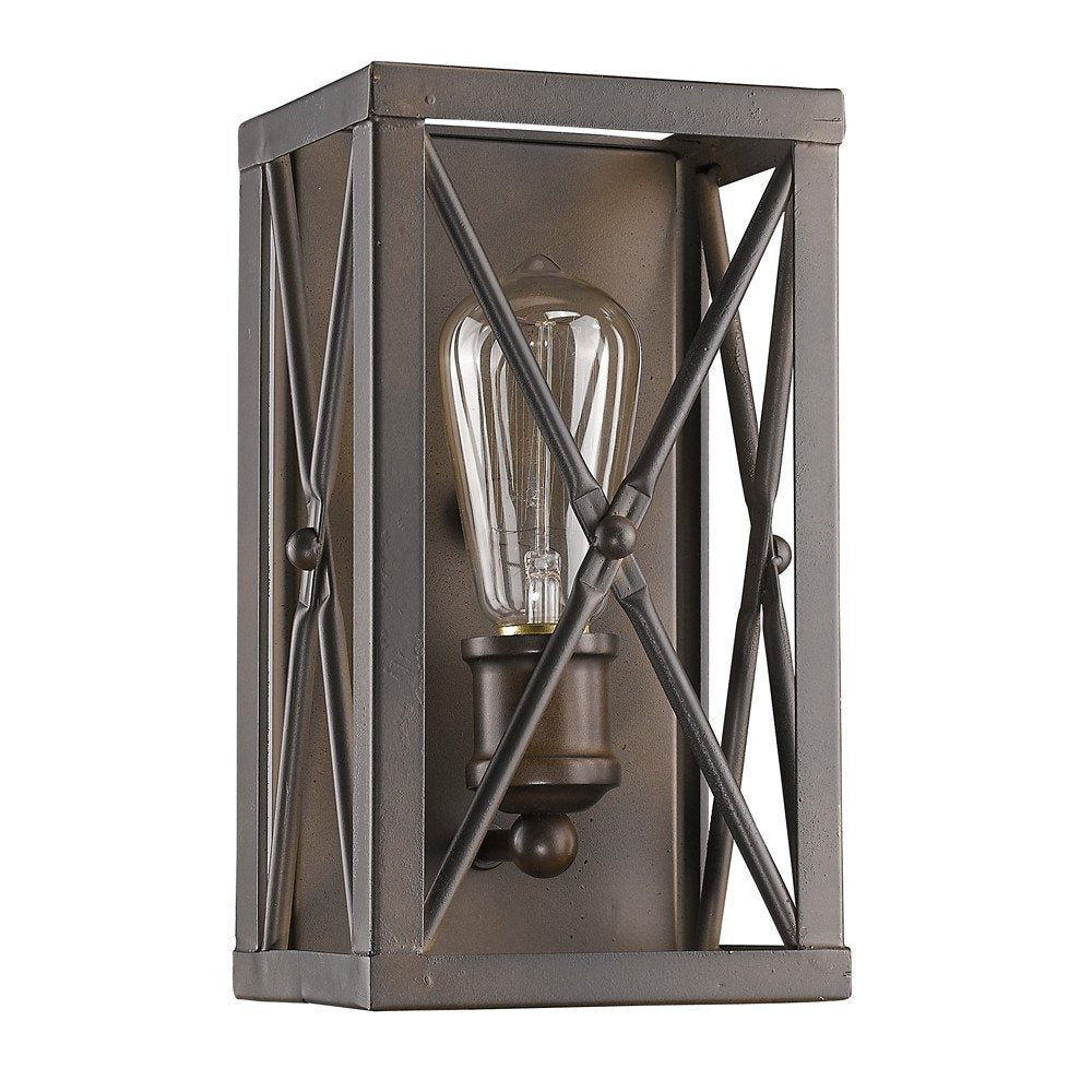 Matte Black Metal Geometric Wall Light