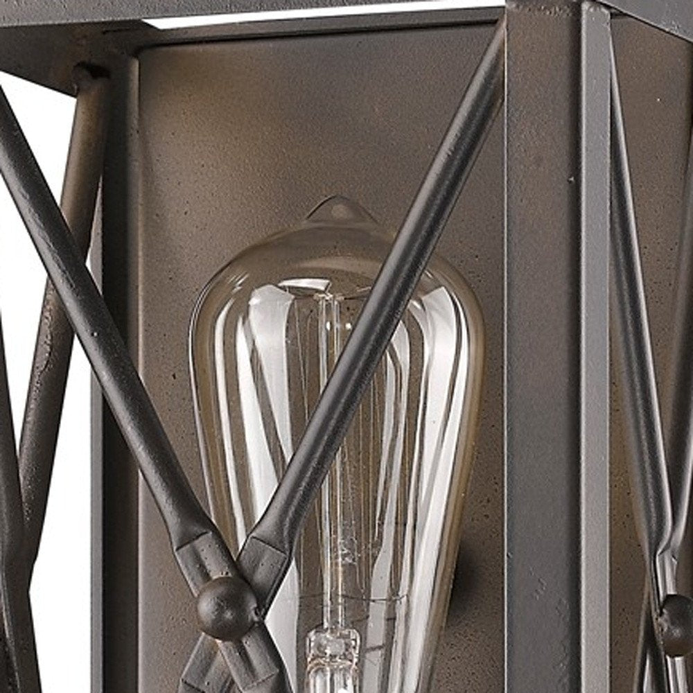 Matte Black Metal Geometric Wall Light