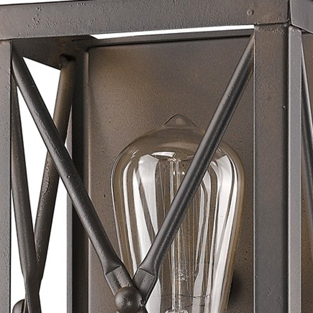 Matte Black Metal Geometric Wall Light