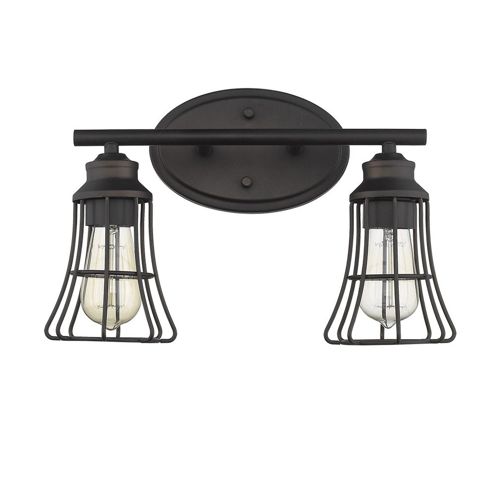 9" Black Metal Vanity Flush Mounted Sconce