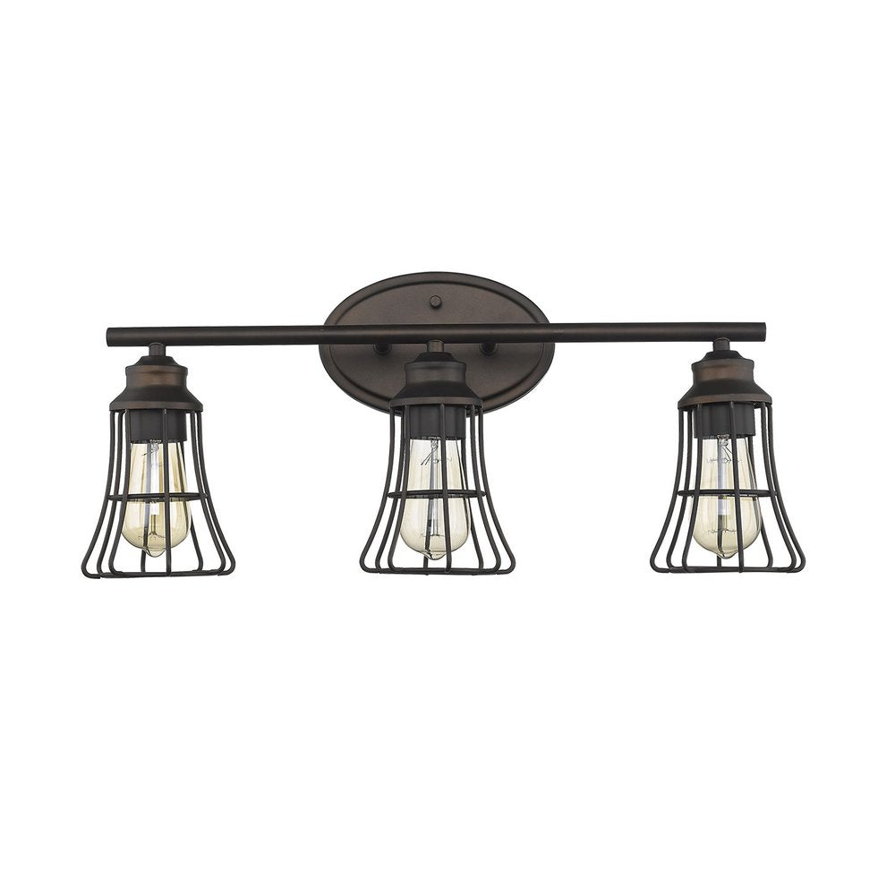 9" Black Metal Vanity Flush Mounted Sconce