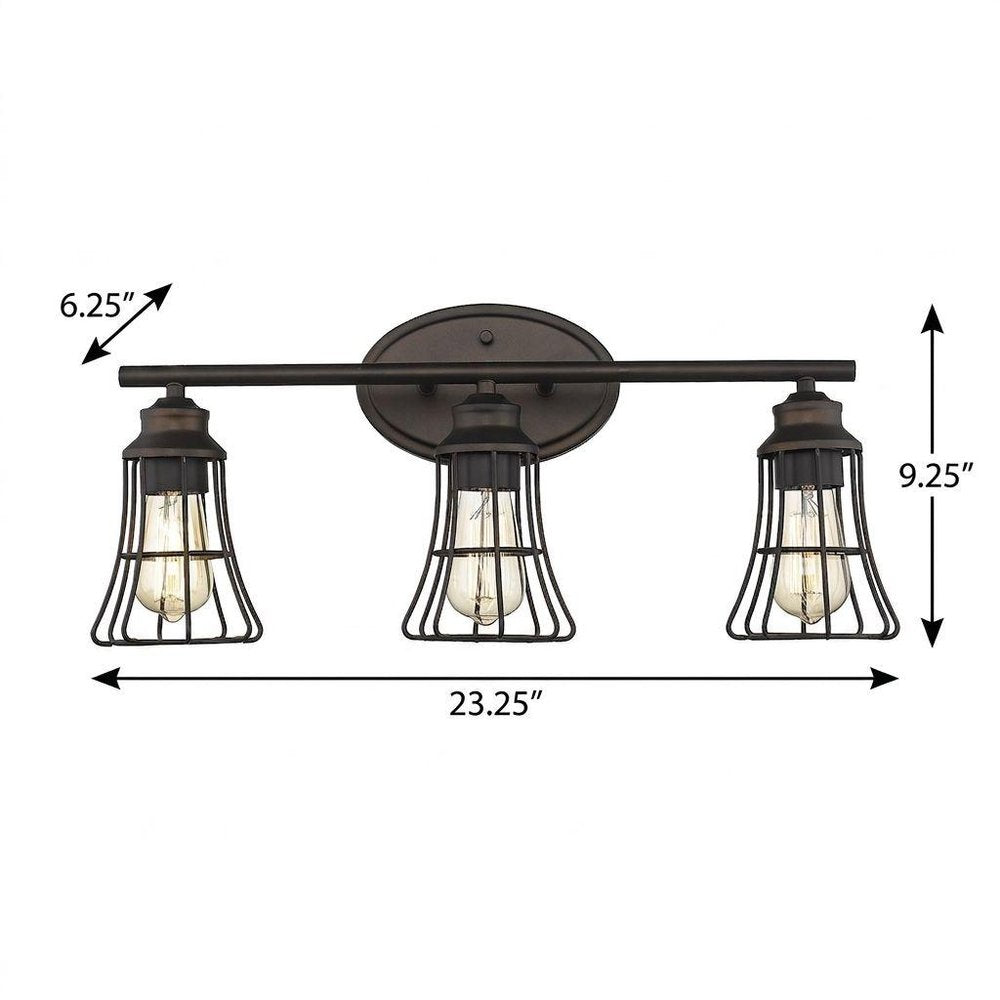 9" Black Metal Vanity Flush Mounted Sconce