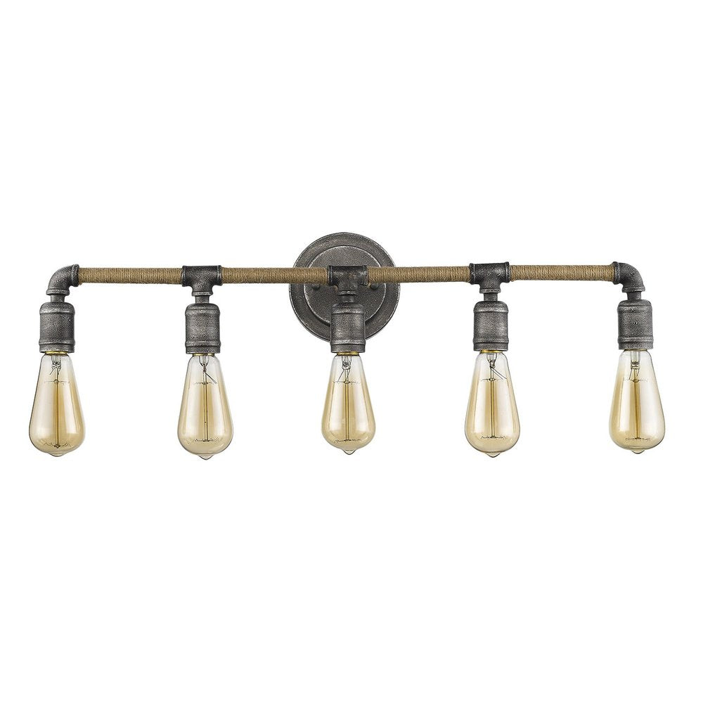 2" Black Metal Vanity Flush Mounted Sconce