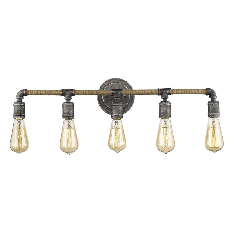 2" Black Metal Vanity Flush Mounted Sconce