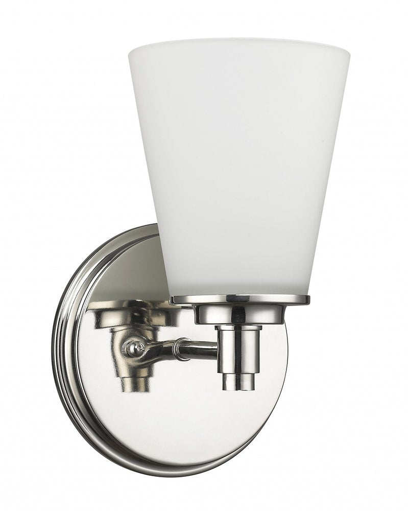 Bronze Wall Light with Frosted Glass Shade