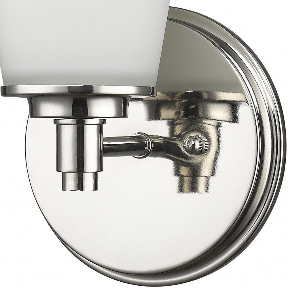 Bronze Wall Light with Frosted Glass Shade