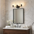 10" Black And Clear Metal and Glass Vanity Flush Mounted Sconce