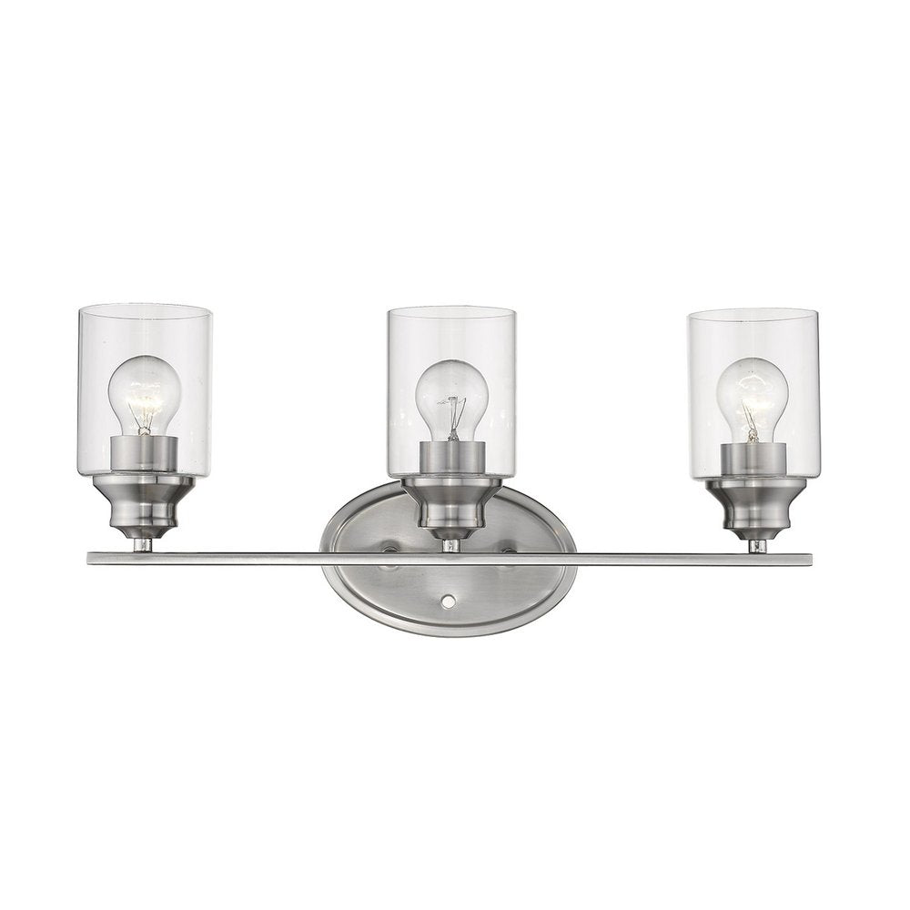 10" Black And Clear Metal and Glass Vanity Flush Mounted Sconce