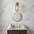 Gold and Black Metal Cage Wall Sconce