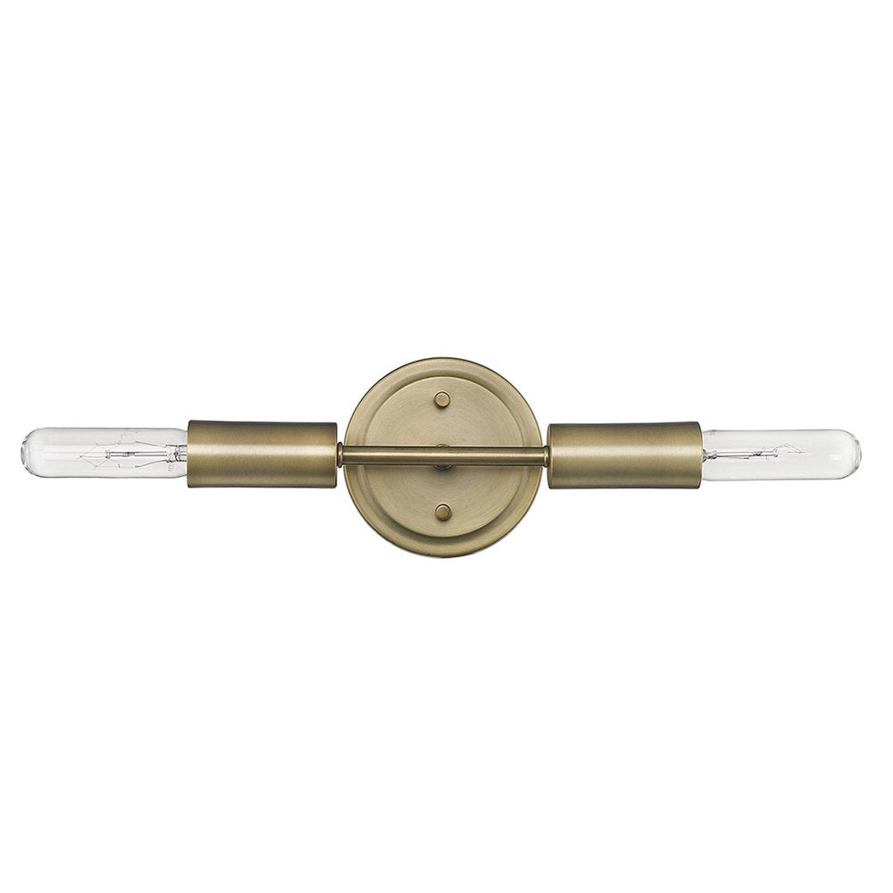 Dull Gold Narrow Bulb Wall Light