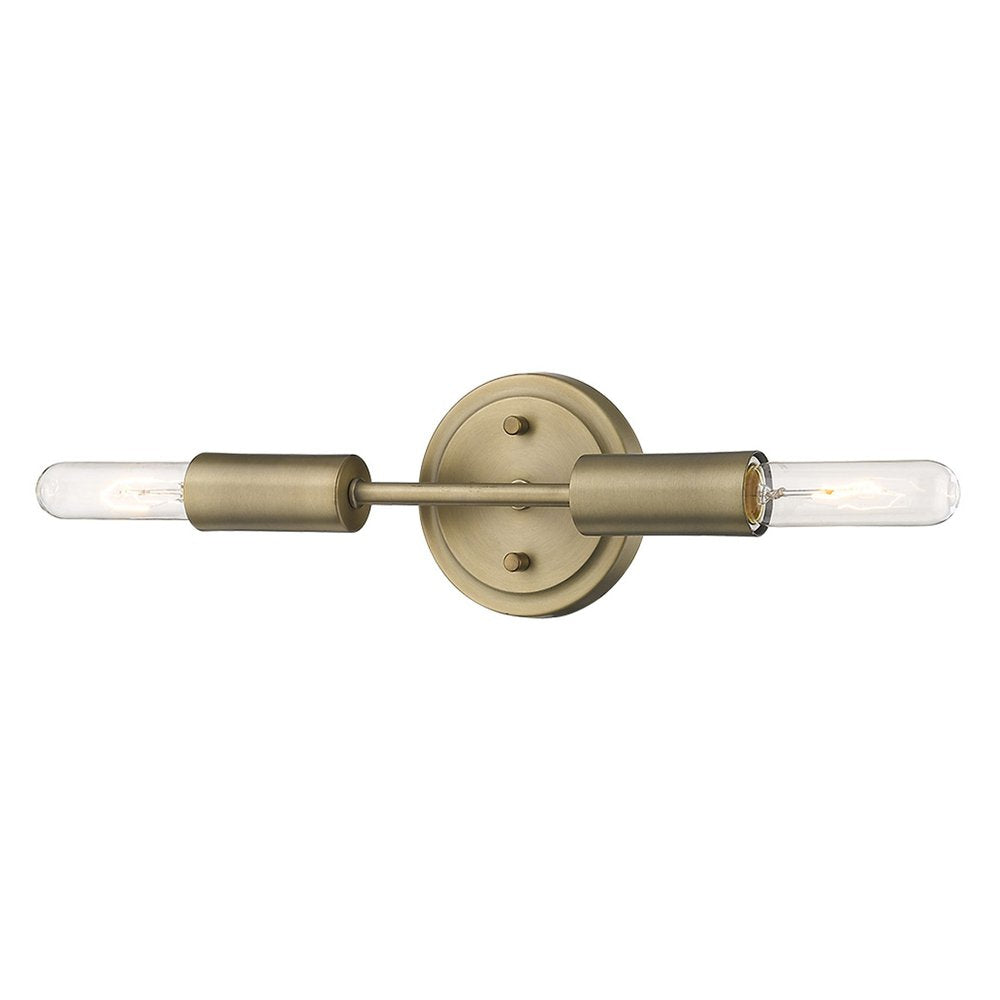 Dull Gold Narrow Bulb Wall Light
