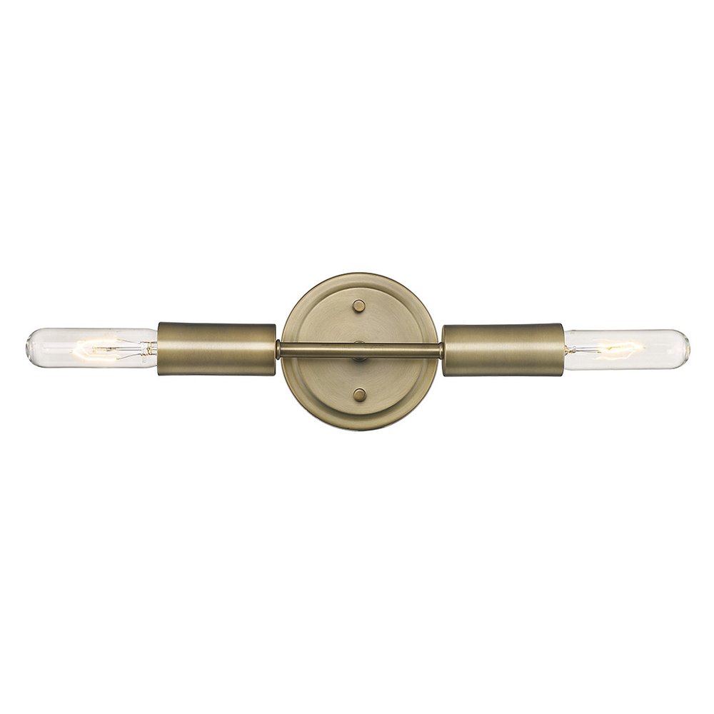 Dull Gold Narrow Bulb Wall Light
