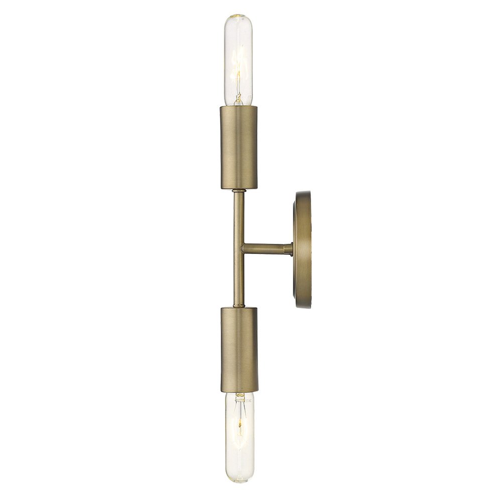 Dull Gold Narrow Bulb Wall Light