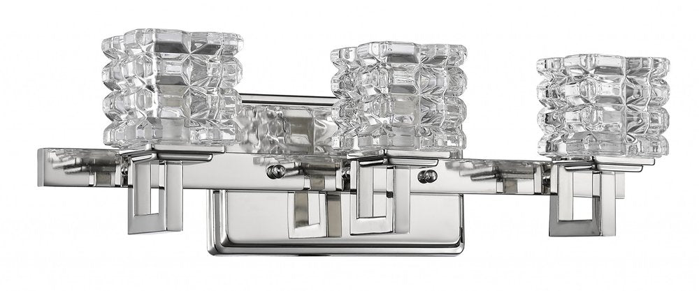 6" Black And Clear Metal Vanity Flush Mounted Sconce