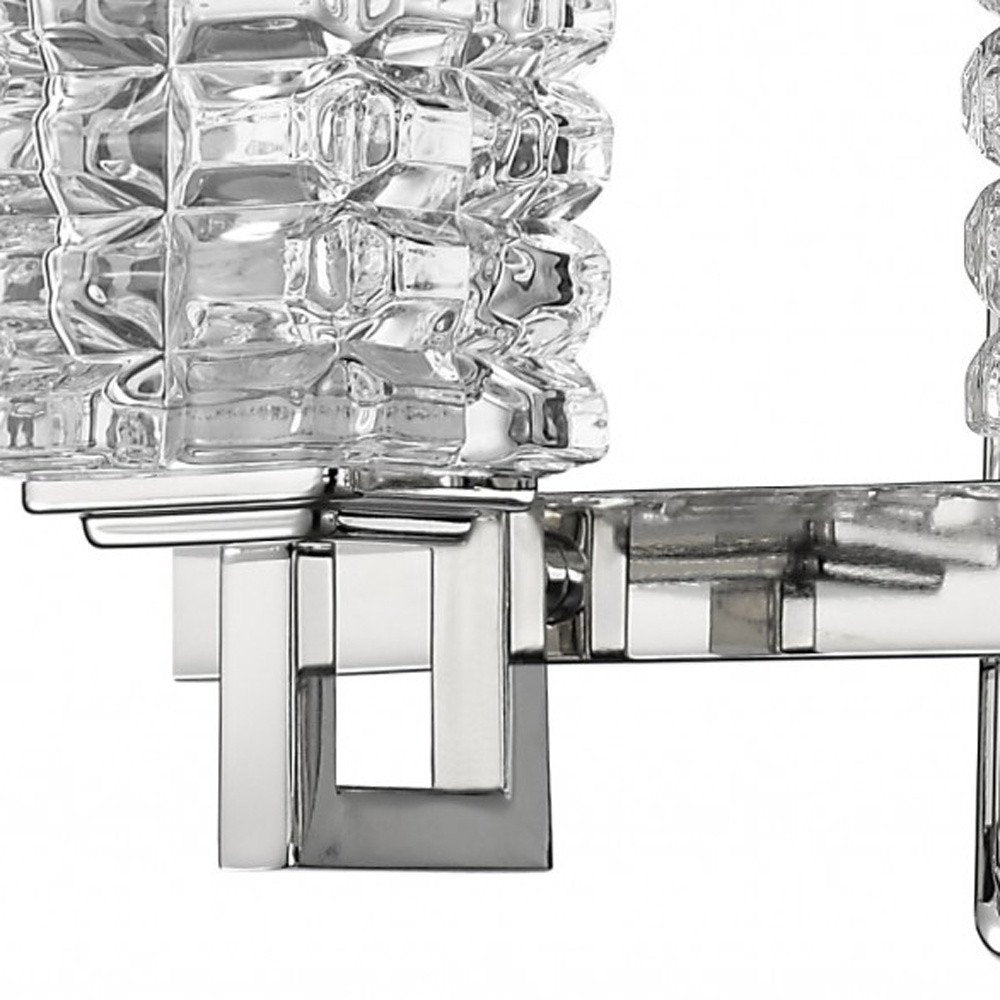 6" Black And Clear Metal Vanity Flush Mounted Sconce