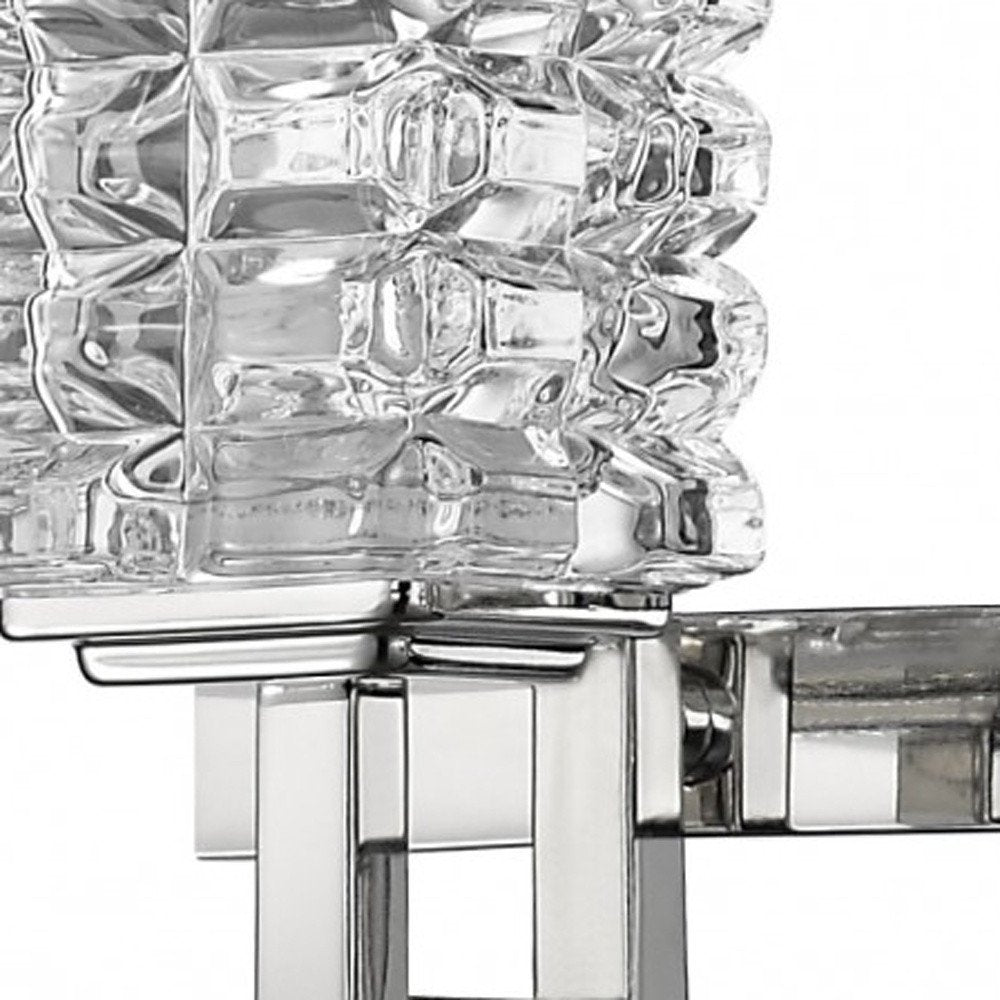 6" Black And Clear Metal Vanity Flush Mounted Sconce