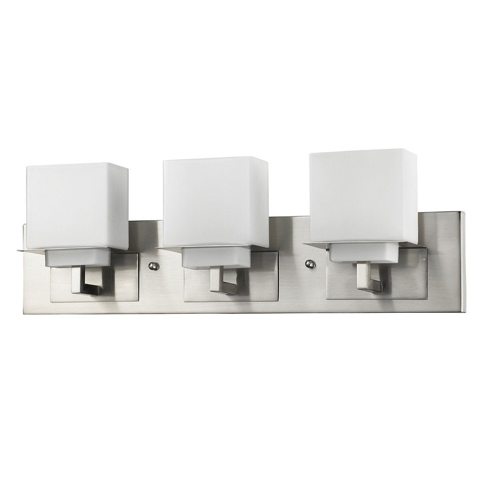 7" Black And White Metal and Glass Vanity Flush Mounted Sconce
