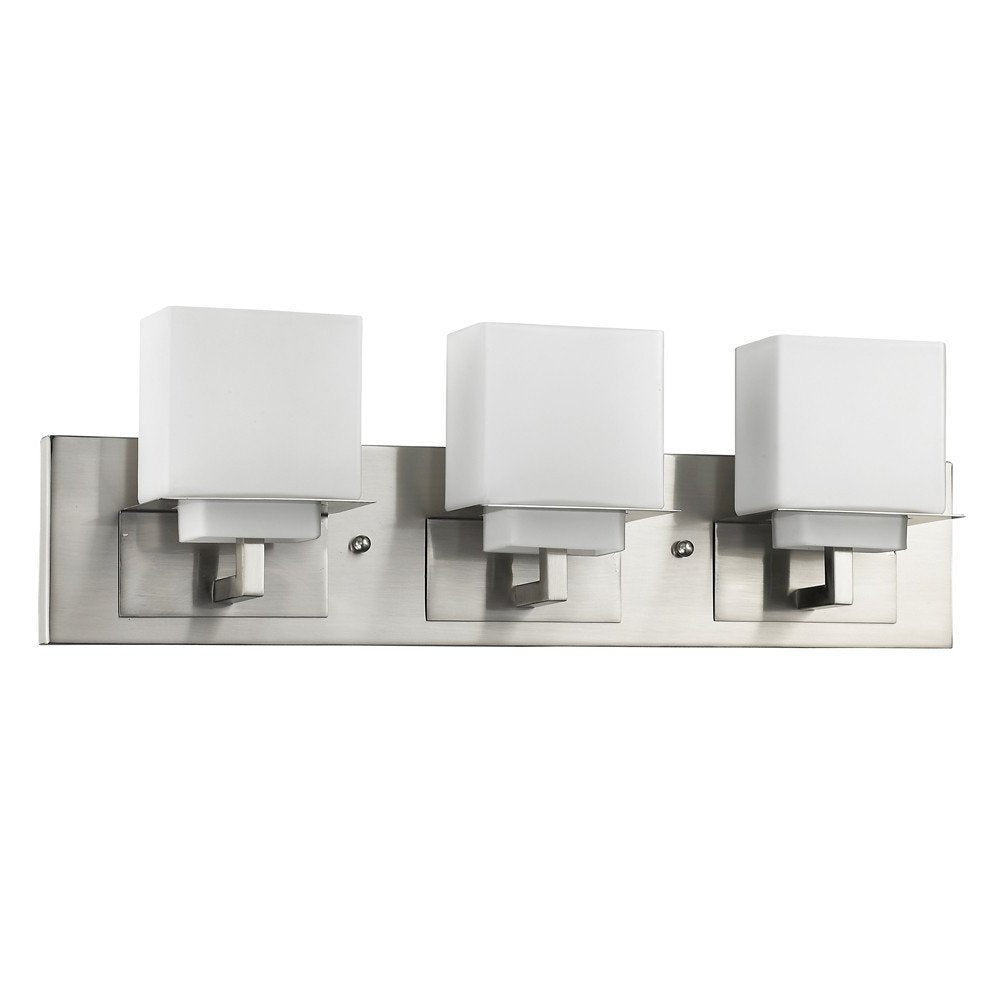 7" Black And White Metal and Glass Vanity Flush Mounted Sconce