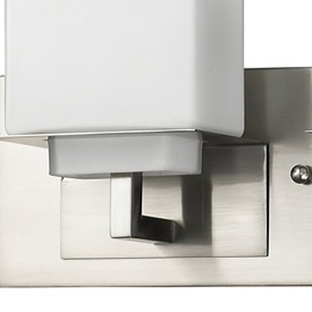 7" Black And White Metal and Glass Vanity Flush Mounted Sconce